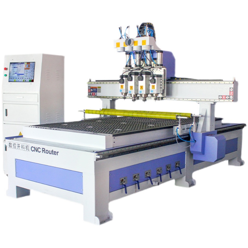 松立機(jī)械木工打孔機(jī)四工序數(shù)控開(kāi)料機(jī)全自動(dòng)拉米諾隱形件加工中心