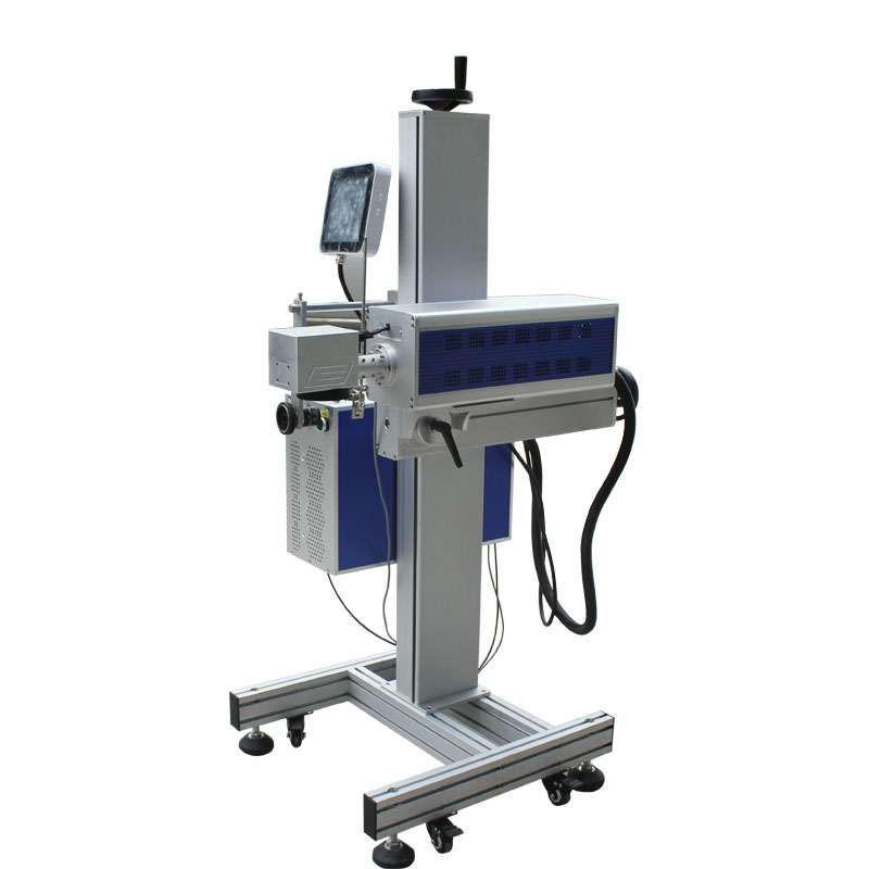 松立全自動(dòng)光纖流水線(xiàn)打標(biāo)機(jī)包裝袋生產(chǎn)日期塑料飛行二氧化碳打碼